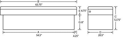 Tradesman Aluminum Single Lid Cross Bed Truck Tool Box (63in.) - Brite Tradesman