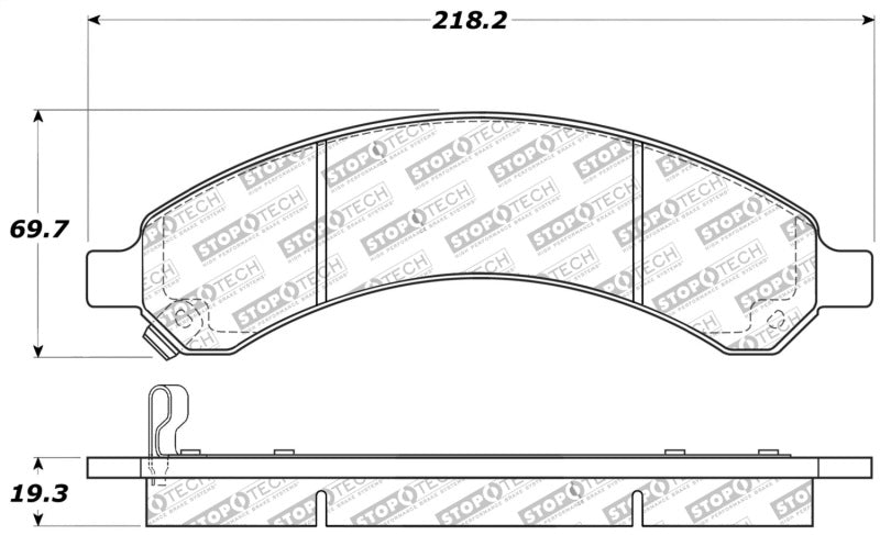 StopTech Sport Brake Pads w/Shims - Front Stoptech