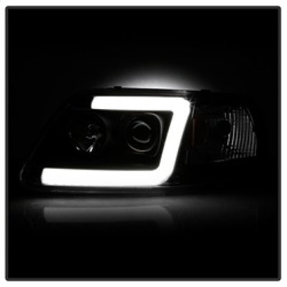 Spyder 97-03 Ford F-150 (After 6/1997) Light Bar Projector Headlights - Blk (PRO-YD-FF15097V2-LB-BK) SPYDER