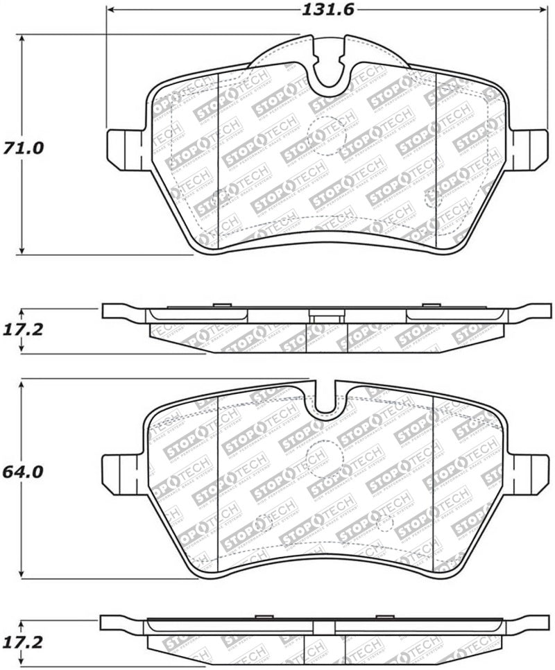 StopTech Street Disc Brake Pads - 305.12040 Stoptech