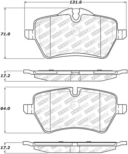 StopTech Street Disc Brake Pads - 305.12040 Stoptech