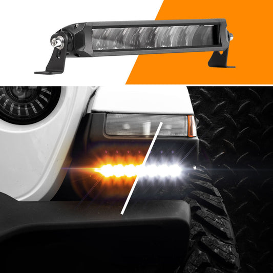 XKGlow 6in Razor Light Bar Fog+Strobe No Wire & Switch - Part XK064006-FS