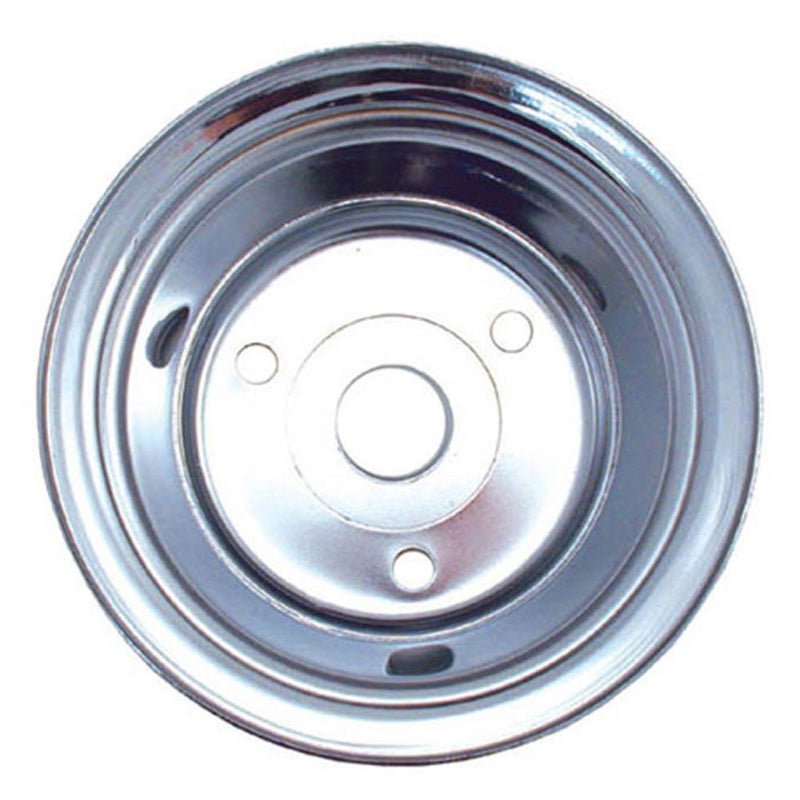 Spectre SB Chevy (w/Long Water Pump) Double Lower Groove Crankshaft Pulley - Chrome Spectre