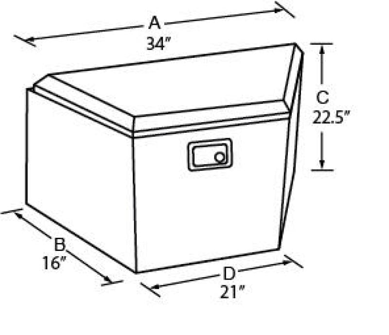 Tradesman Steel Trailer Tongue Storage Box (21in.) - Black Tradesman