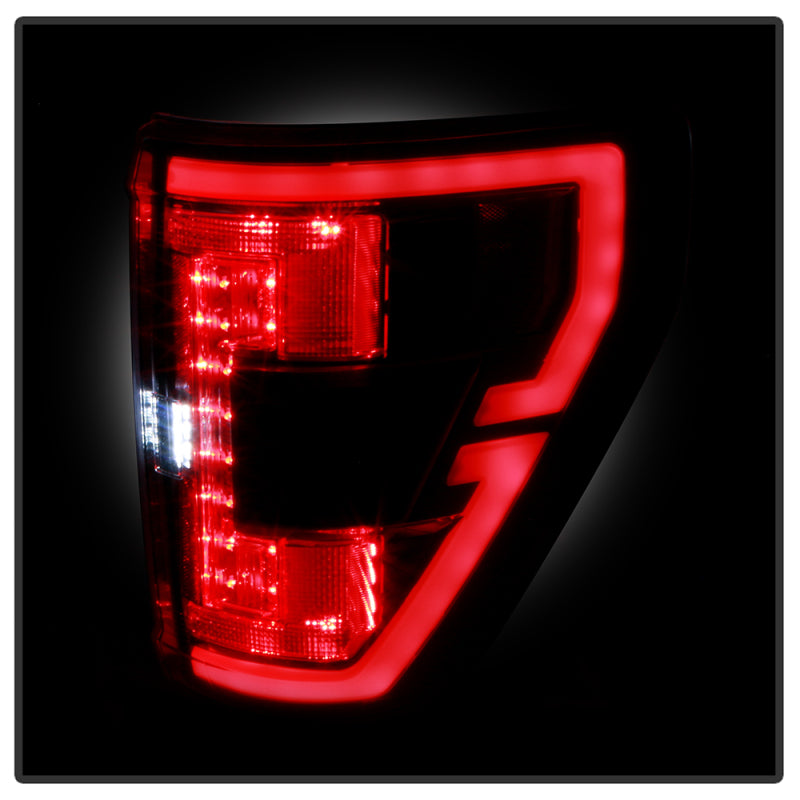 Spyder 21-23 Ford F150 (Factory Halogent) Light Bar LED Tail Lights - Black (ALT-YD-FF15021HAL-BK) SPYDER