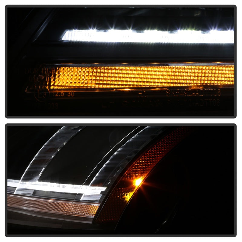 Spyder 08-15 Audi TT Halogen Projector Headlights w/Seq Turn Signal - Black (PRO-YD-ATT08-BK) SPYDER