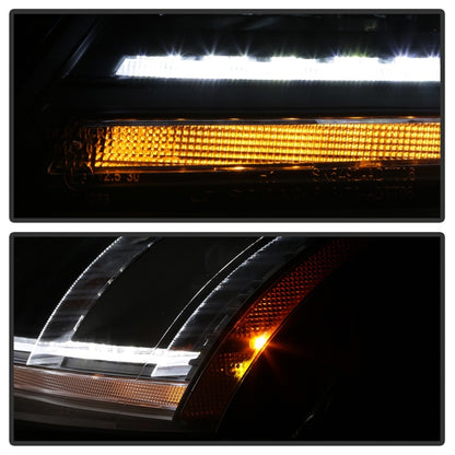 Spyder 08-15 Audi TT Halogen Projector Headlights w/Seq Turn Signal - Black (PRO-YD-ATT08-BK) SPYDER