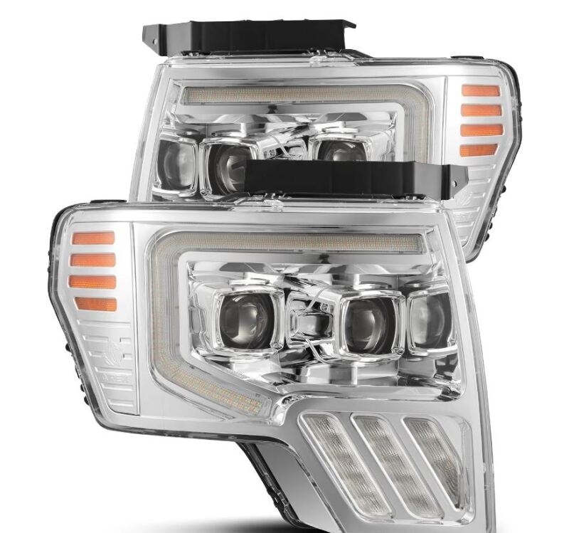 AlphaRex 880482 09-14 Ford F-150 PRO-Series Projector Headlights Plank Style Chrm w/Activ Light/Seq Signal