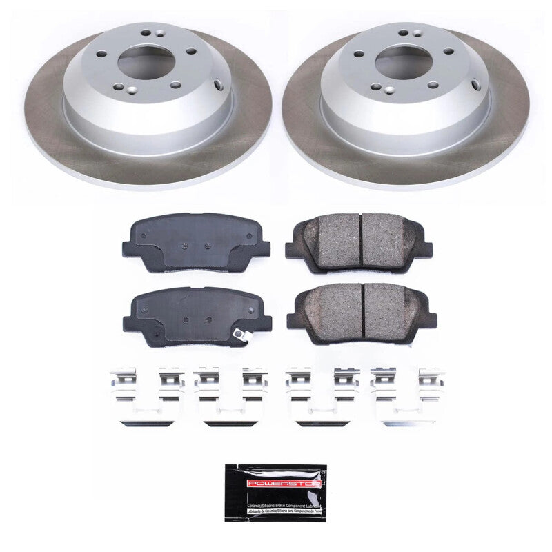 Power Stop 16-20 Kia Sorento Rear Semi-Coated Rotor Kit PowerStop