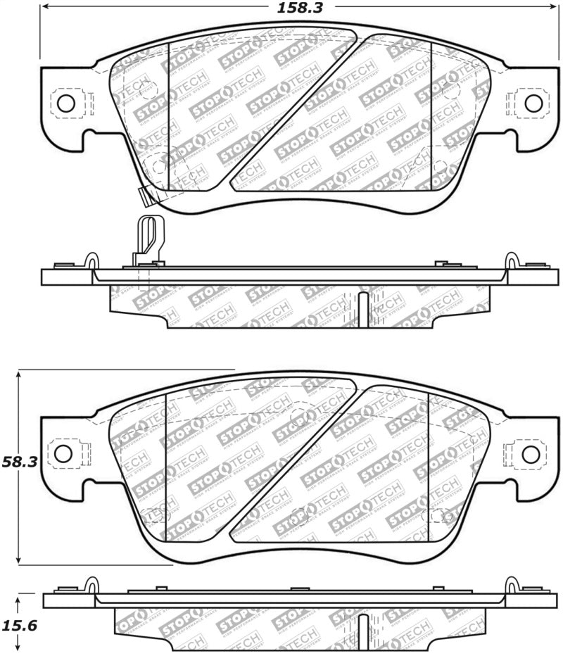 StopTech Street Disc Brake Pads - 305.12870