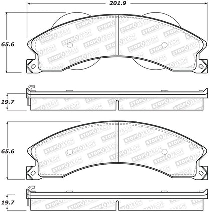 StopTech Sport Brake Pads w/Shims - Front Stoptech