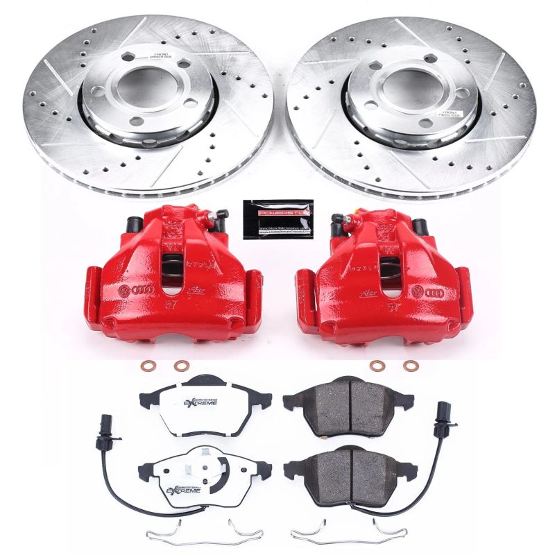 Power Stop 99-01 Audi A4 Front Z26 Street Warrior Brake Kit w/Calipers PowerStop