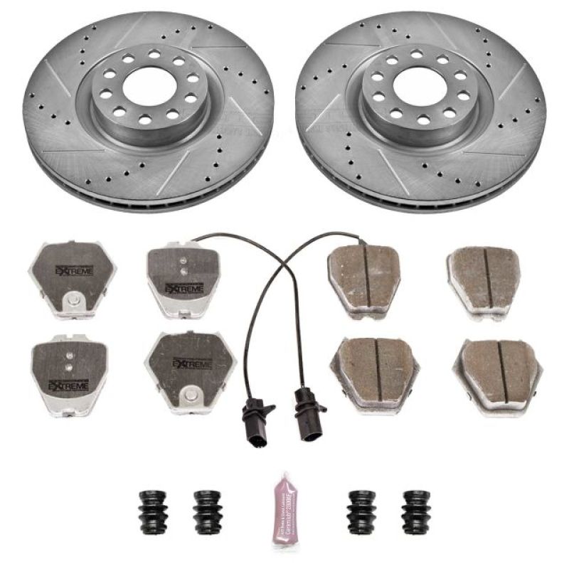 Power Stop 00-04 Audi A6 Quattro Front Z26 Street Warrior Brake Kit PowerStop