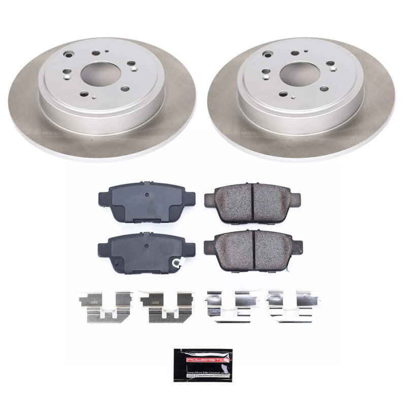 Power Stop 06-14 Honda Ridgeline Rear Semi-Coated Rotor Kit PowerStop