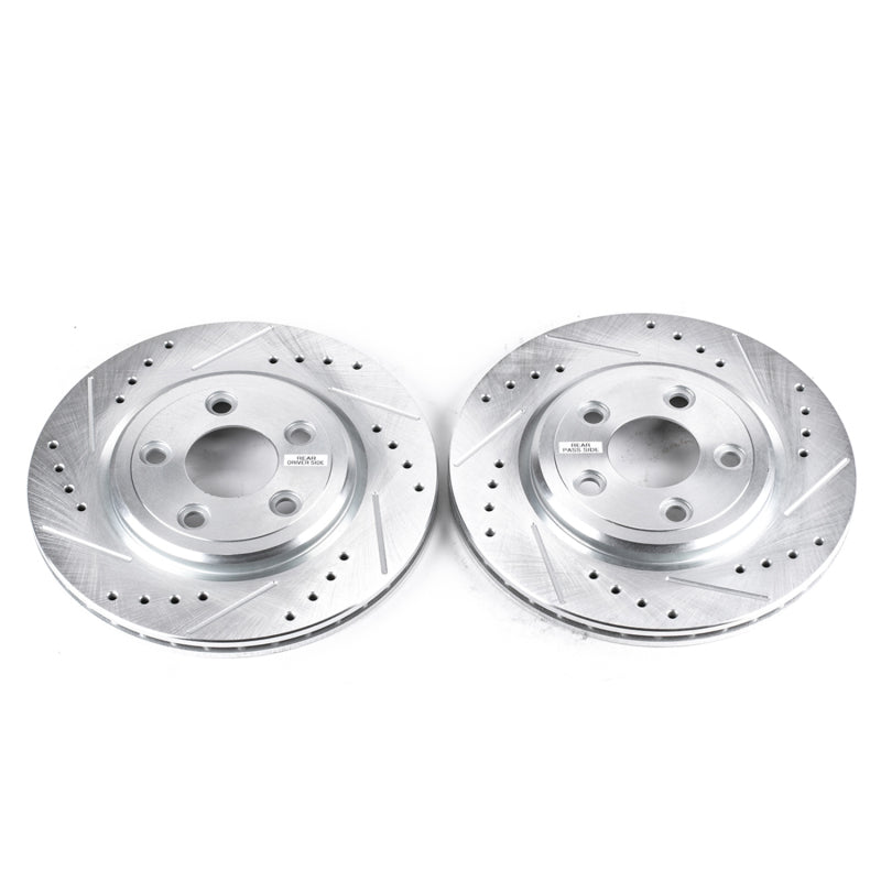 Power Stop 02-05 Ford Thunderbird Rear Evolution Drilled & Slotted Rotors - Pair PowerStop