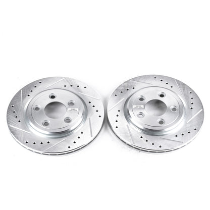 Power Stop 02-05 Ford Thunderbird Rear Evolution Drilled & Slotted Rotors - Pair PowerStop