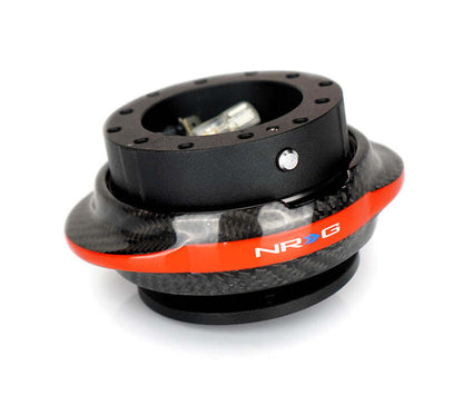 NRG Quick Release Gen 2.2 - Black Body / Carbon Fiber Red Ring - SRK-220BK-CF/RD