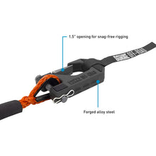 Load image into Gallery viewer, Borne Off-Road Winch Hook - 3/8in Rope - Hand Strap - Orange