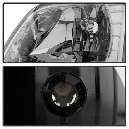 Xtune Ford F150 97-03 Crystal Headlights w/ Clear LED Corners Smoke HD-ON-FF15097-LED-SET-SM SPYDER
