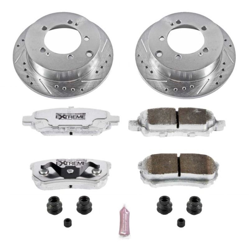 Power Stop 04-06 Mitsubishi Lancer Rear Z26 Street Warrior Brake Kit PowerStop