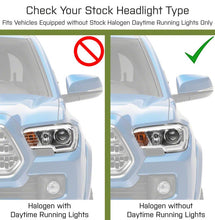 Load image into Gallery viewer, Raxiom 16-23 Toyota Tacoma w/ Factory Halogen DRL LED Headlights- Blk Housing (Clear Lens)