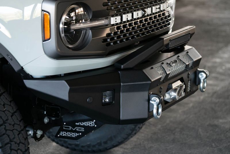 DV8 Offroad 2021+ Ford Bronco Front Bumper Winch Capable w/ Optional Bull Bar/Aux Light Opening DV8 Offroad