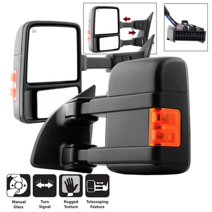 xTune 99-15 Ford SuperDuty L/R Manual Extendable - Manual Adjust Mirror MIR-FDSD08S-MA-AM-SET SPYDER