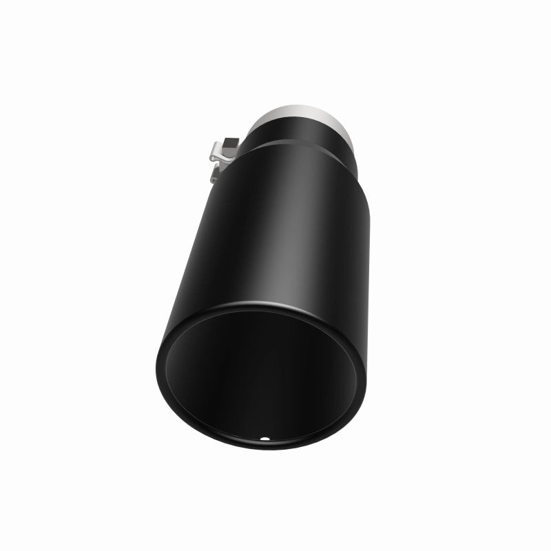 MagnaFlow Tip Stainless Black Coated Single Wall Round Single Outlet 5in Dia 3.5in Inlet 14.5in L Magnaflow