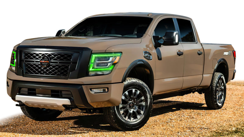 Oracle 21-22 Nissan Titan RGB+W Headlight DRL Upgrade - ColorSHIFT w/ BC1 Controller