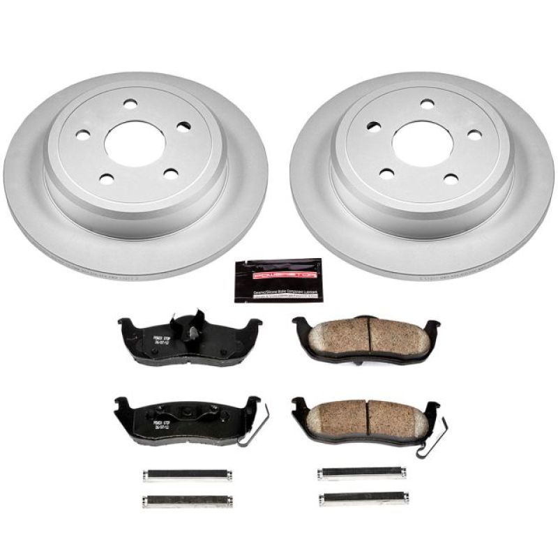 Power Stop 06-10 Jeep Commander Rear Z17 Evolution Geomet Coated Brake Kit PowerStop