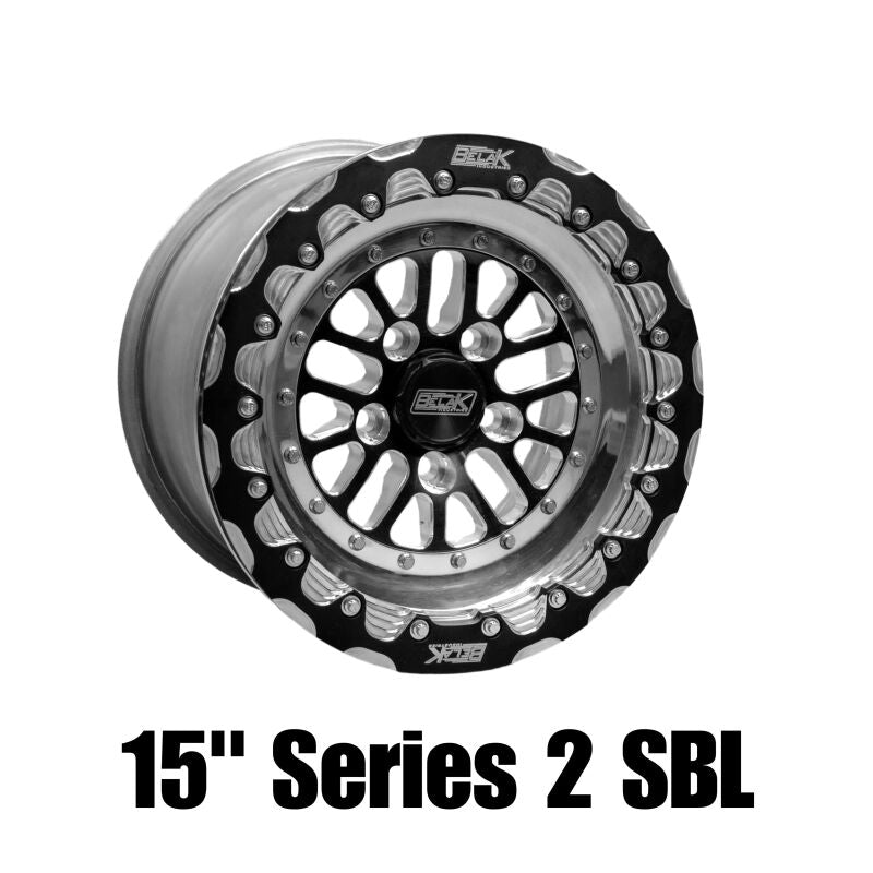 Belak 15x8 / 5in BS / 4x100 BP / High Pad / Series 2 Wheel - Single Beadlock Billet Outer Lip 15084100S25BS-BLT