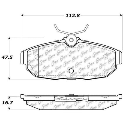 StopTech Premium Ceramic Rear Brake Pads - 308.10820 Stoptech