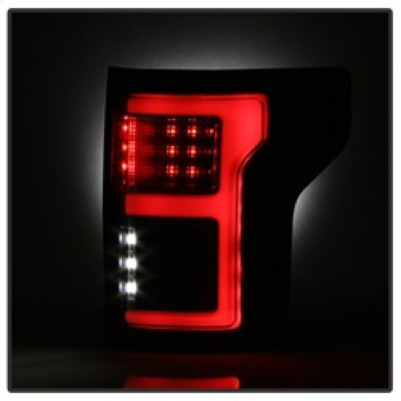 Spyder 15-17 Ford F-150 LED Tail Lights (w/Blind Spot) - Black Smoke (ALT-YD-FF15015BS-LBLED-BSM) SPYDER