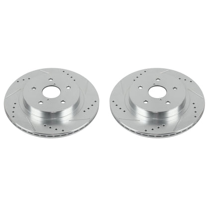 Power Stop 15-18 Subaru Legacy Rear Evolution Drilled & Slotted Rotors - Pair PowerStop