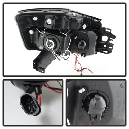 Spyder Nissan Titan 04-14 Projector Headlights LED Halo LED Blk Smke PRO-YD-NTI04-HL-BSM SPYDER