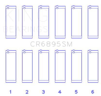 King Engine Bearings Ford Ecoboost 3.5L V6 (Size +0.75mm) Connecting Rod Bearing Set