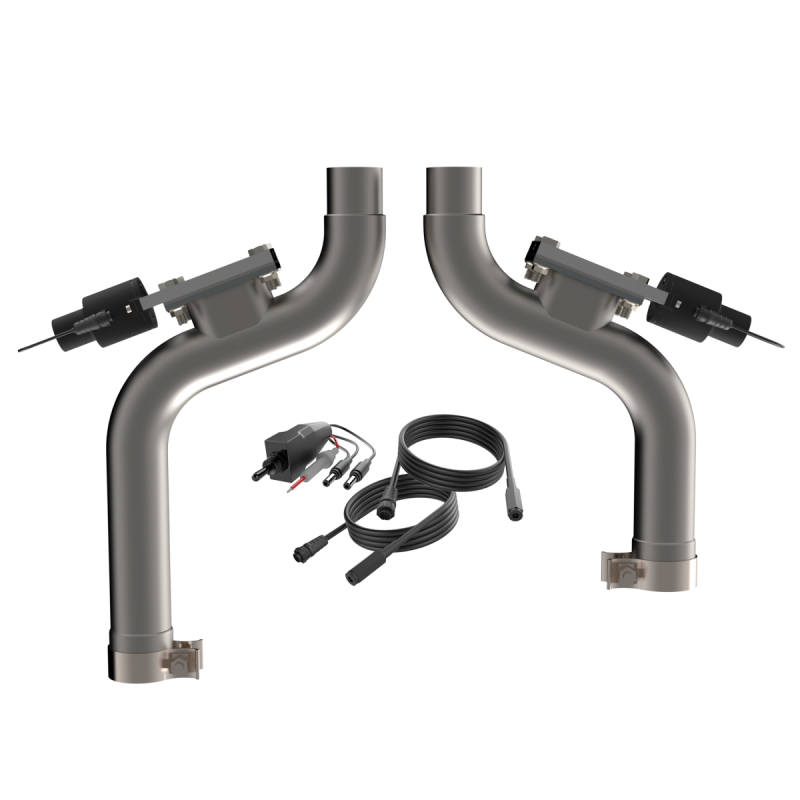 QTP 15-17 Ford Mustang GT 2.5in 304SS Aggressor Cutout Mid Pipe QTP