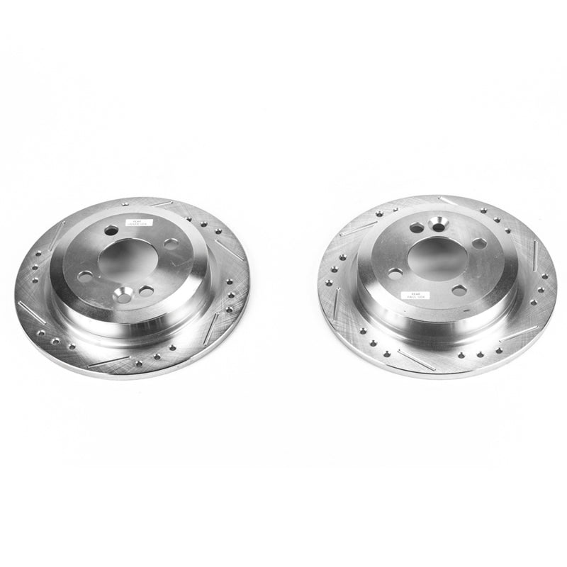 Power Stop 02-06 Mini Cooper Rear Evolution Drilled & Slotted Rotors - Pair PowerStop