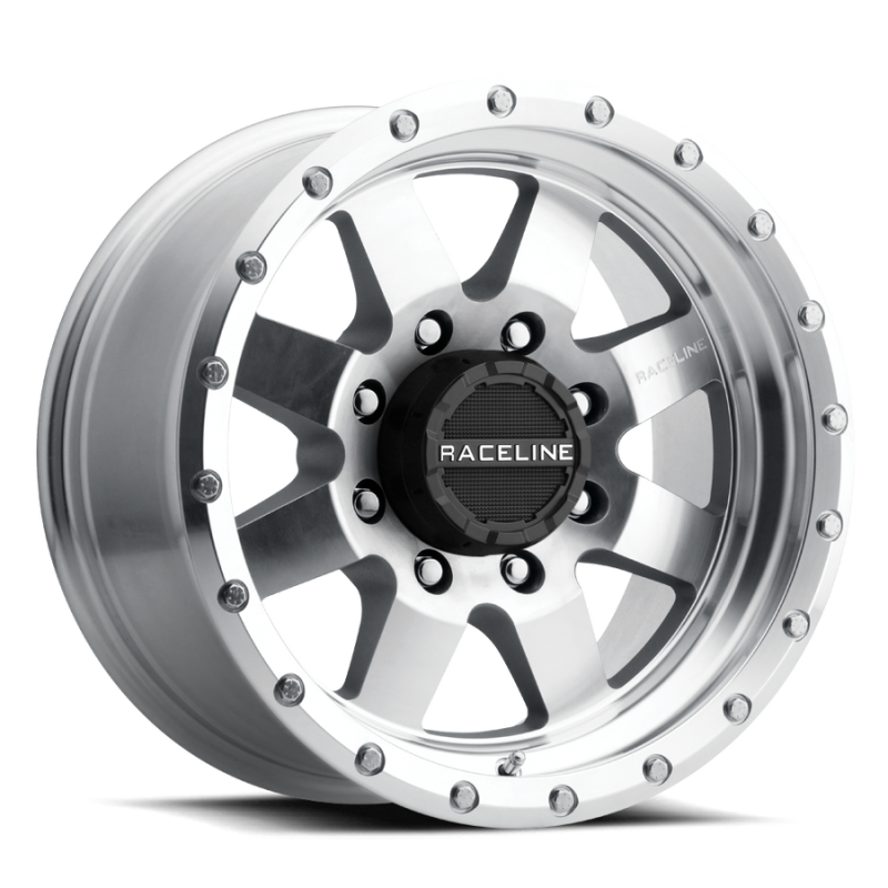 Raceline 935MC Defender 17x9in / 6x135 BP / 0mm Offset / 94mm Bore - Machined Wheel