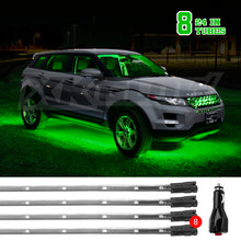 Load image into Gallery viewer, XK Glow Tube Single Color Underglow LED Accent Light Car/Truck Kit Green - 8x24In