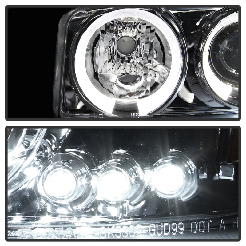 Spyder GMC Sierra 1500/2500/3500 99-06 Projector Headlights LED Halo LED Chrome PRO-YD-CDE00-HL-C SPYDER