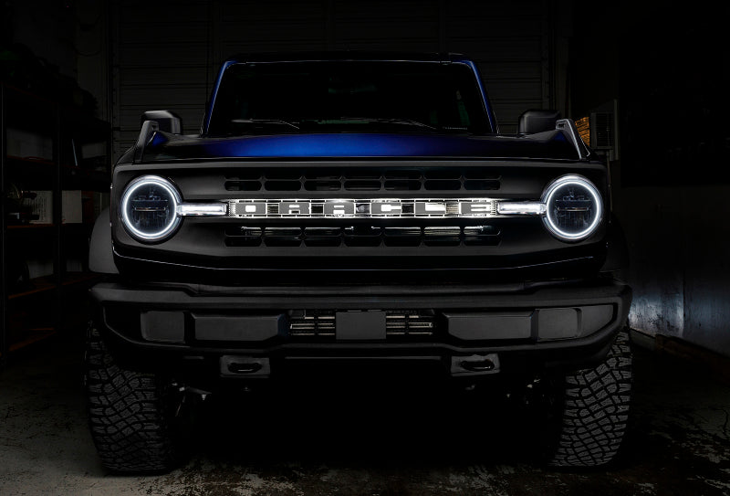 Oracle 21-22 Ford Bronco Headlight Halo Kit w/DRL Bar - Base Headlights ColorSHIFT -w/RF Controller ORACLE Lighting