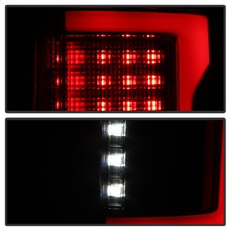 Spyder 15-17 Ford F-150 LED Tail Lights (w/Blind Spot) - Black Smoke (ALT-YD-FF15015BS-LBLED-BSM) SPYDER