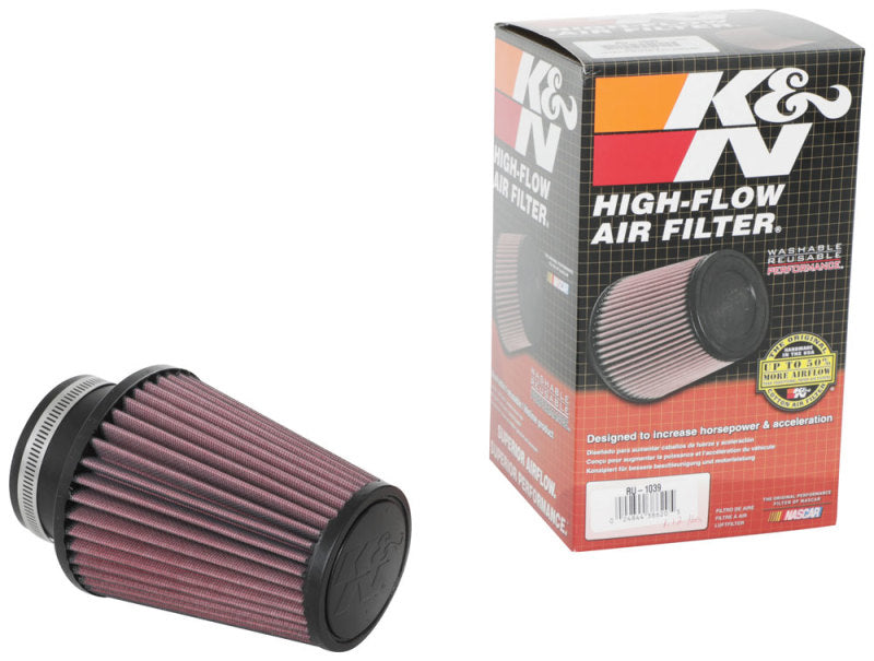 K&N Universal Clamp-On Air Filter 3in Flange ID x 5in Base OD x 3.5in Top OD x 6in Height K&N Engineering