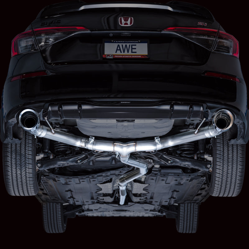 AWE Tuning 22+ Honda Civic Si/Acura Integra Track Edition Catback Exhaust - Dual Chrome Silver Tips AWE Tuning