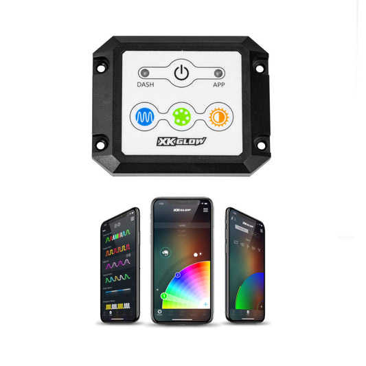 XKGlow Dash Surface Mount XKchrome Controller - Part XK-CHROME-DM-KIT