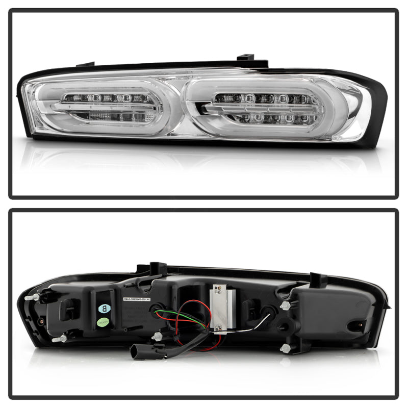 Spyder Chevy Camaro 16-18 Halogen LED Tail Lights Chrome ALT-YD-CCAM16HAL-SEQ-C SPYDER