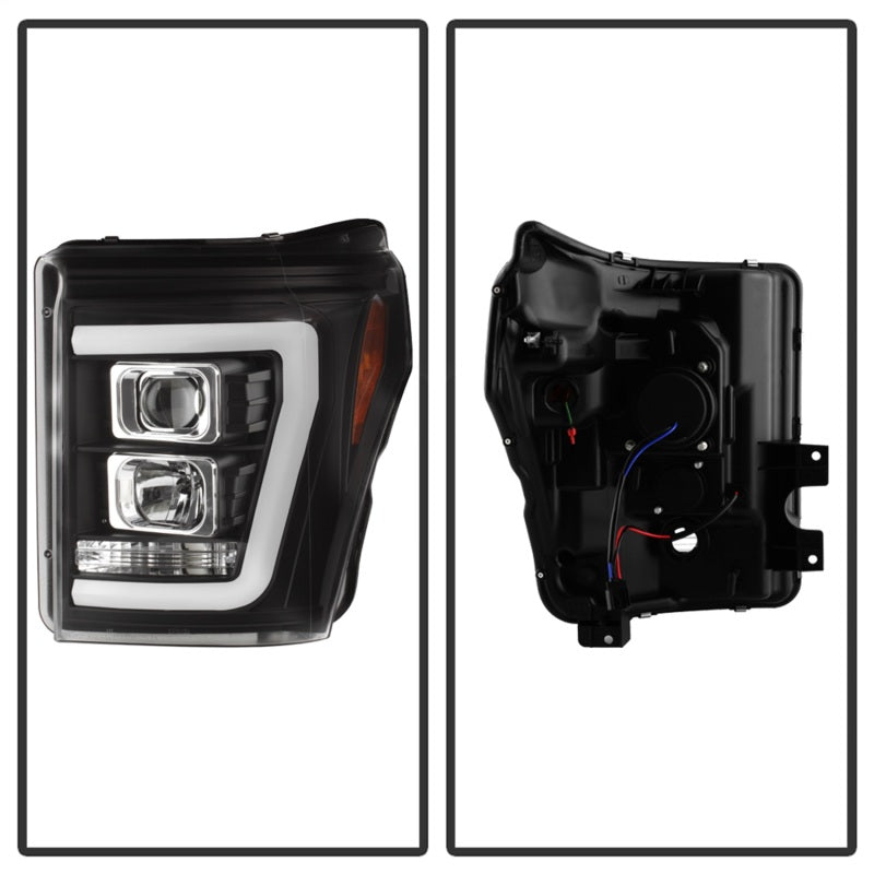 Spyder Ford F-250/F-350/F450 Super Duty 11-16 V2 Projector Headlights - Black (PRO-YD-FS11V2-LB-BK) SPYDER