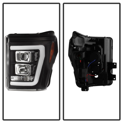 Spyder Ford F-250/F-350/F450 Super Duty 11-16 V2 Projector Headlights - Black (PRO-YD-FS11V2-LB-BK) SPYDER