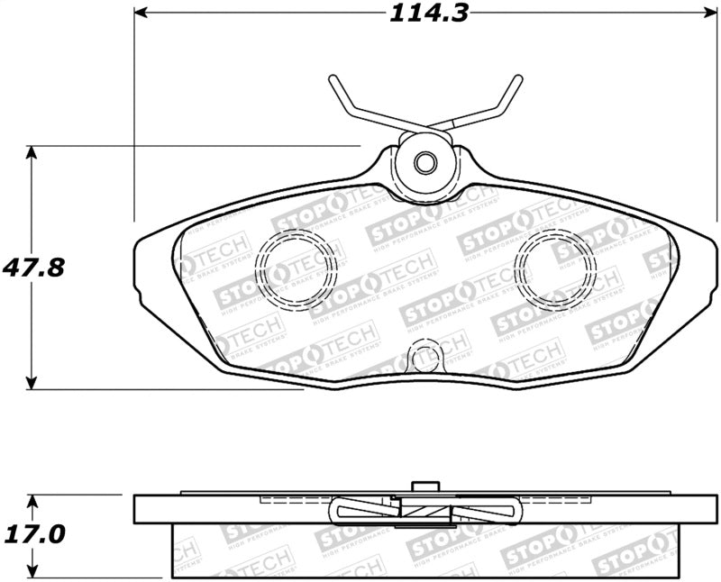 StopTech Premium Ceramic Front Brake Pads - 308.05990 Stoptech
